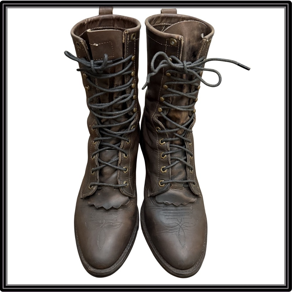 Mens Chippewa 29406 USA Leather Boot 8.5D Packer Bay Vintage Horse Logger Vibram - Picture 15 of 16